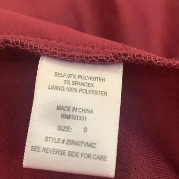 Charlotte Russe Small Cutouts Faux Black Burgundy Velvet Suede Short Sleeve - Picture 13 of 13